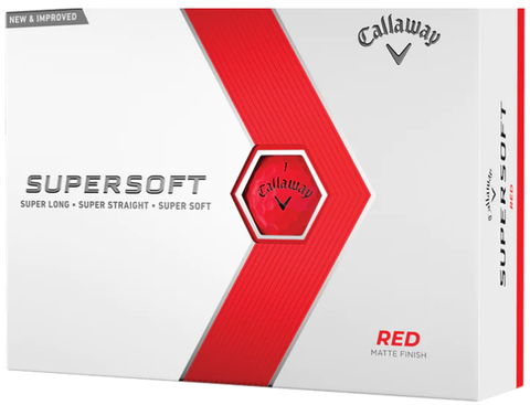 Box of 12 Callaway Supersoft Red Golf Balls