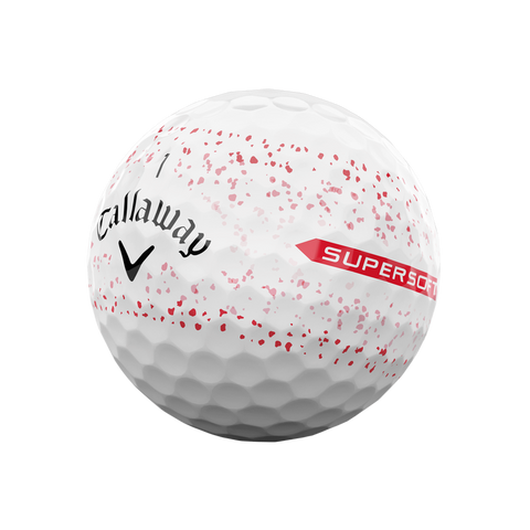 One Callaway Supersoft Callaway Red Splatter Golf Ball