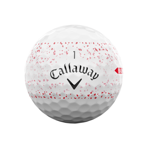 One Callaway Supersoft Red Splatter Golf Ball