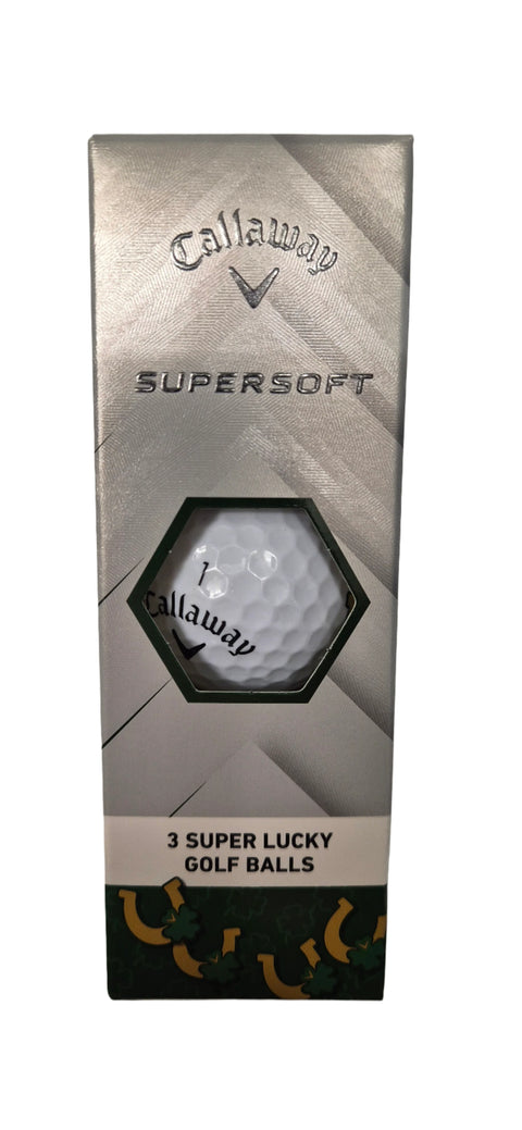 Callaway Supersoft Super lucky golf balls sleeve of three 