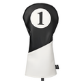 Callaway Black and White Vintage driver head cover on a driver 