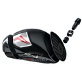 A black Callaway X Hot Driver is shown with its faceplate and hosel separated, showcasing the club’s internal structure, forgiveness, and advanced fast face technology.