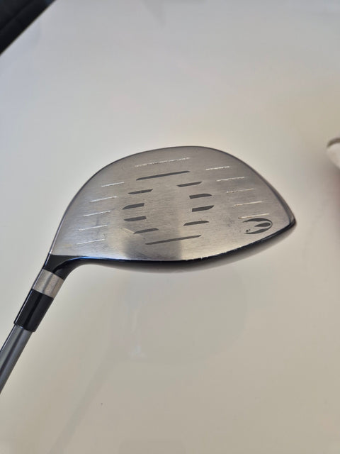 Face of used Cleveland Launcher 10.5 degree driver showing wear