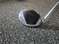 Actual used Cleveland Launcher HB left-handed 3 wood sole angle showing wear