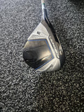 Actual used Cleveland Launcher HB left-handed 3 wood sole detail and wear