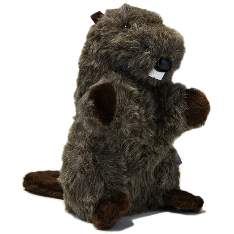 A charming brown beaver plush from Daphne’s Animal Golf Headcovers features a flat tail, round ears, and big white teeth—perfect as a driver headcover.