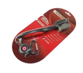 Deluxe Golf Brush with retractable clip in red retail packaging.
