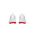 The ECCO Biom Tour Womens Golf Shoes by Ecco, shown in white with red and black soles against a plain background, combine style and comfort for women golfers.