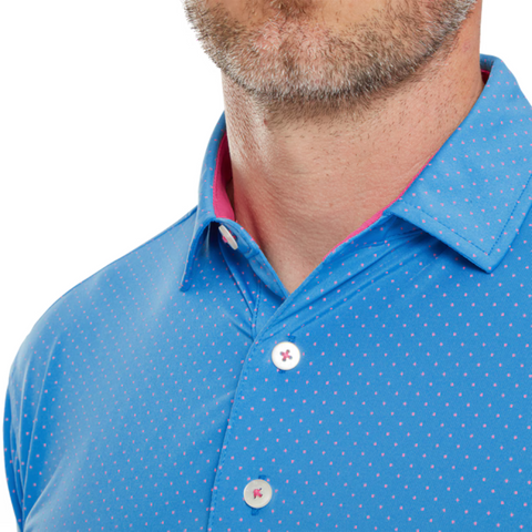 Footjoy Lisle Dot Print Mens Polo