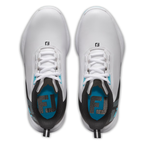FootJoy 2025 Fuel Junior Boy's Golf Shoes | White/Black/Blue