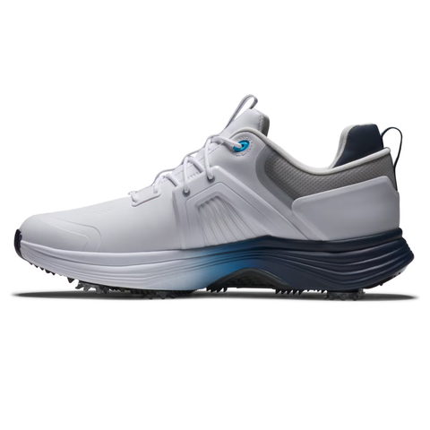 FootJoy 2025 HyperFlex Carbon Spiked Men's Golf Shoes | White/Navy