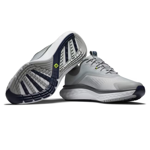 FootJoy 2025 Quantum Textile Men's Golf Shoes | Grey/White/Blue
