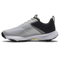 FootJoy 2026 Qualifier Wide Men's Spiked Golf Shoes Harbor Mist Steel Grey Black - opposite side view
