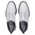 FootJoy 2026 Vanguard Men's Golf Shoes White/Navy/Blue - top view
