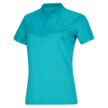 FootJoy Blade Collar Zip Women's Polo Tile Blue Print – front view