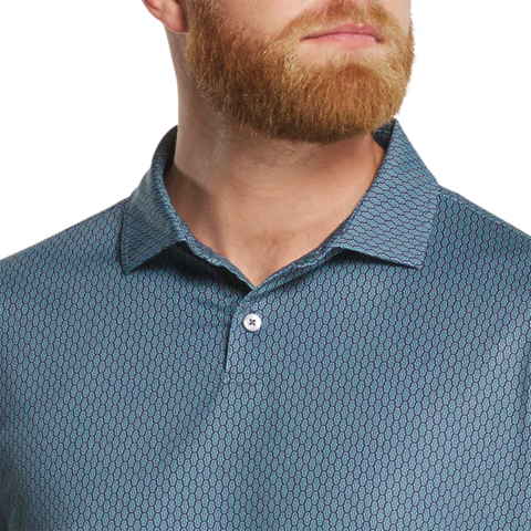 FootJoy Bracket Print Lisle Men's Polo | Navy
