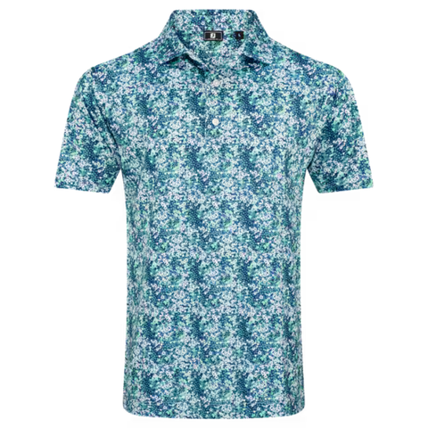 FootJoy Garden Print Lisle Men's Polo | Navy