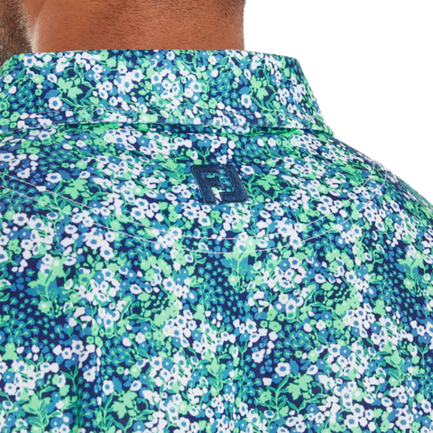 FootJoy Garden Print Lisle Men's Polo | Navy