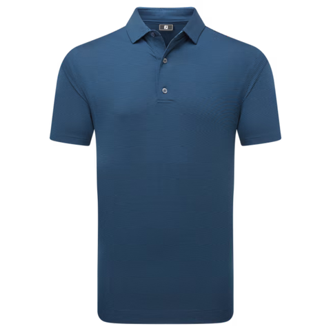 FootJoy Lisle Micro Feeder Stripe Men’s Polo | Navy/Tonal