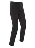 The FootJoy Women's Performance Pants in black feature belt loops, front pockets, and a zip fly. These slim-fit golf pants offer stretch comfort and sleek style—ideal for the course. Brand: FootJoy.