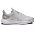 FootJoy QMotion women's golf shoes in Grey/Grey/Green – outer side view