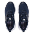 FootJoy QMotion women's golf shoes in Navy/Navy/White – top view