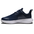 FootJoy QMotion women's golf shoes in Navy/Navy/White – inner side view