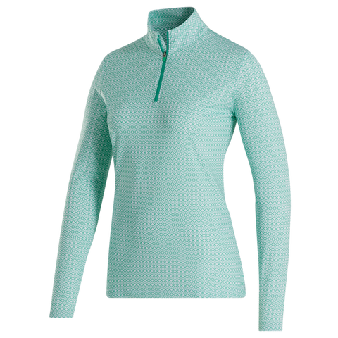 FootJoy Quarter-Zip Long Sleeve Women's Sun Protection Shirt | White/Emerald