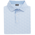 Foot Joy Speckle Print Lisle Men's Polo Blue Jay White M, view 3