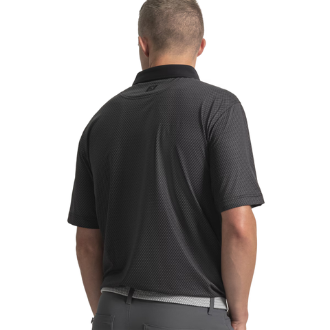 FootJoy Star Geo Jacquard Men's Polo | Black