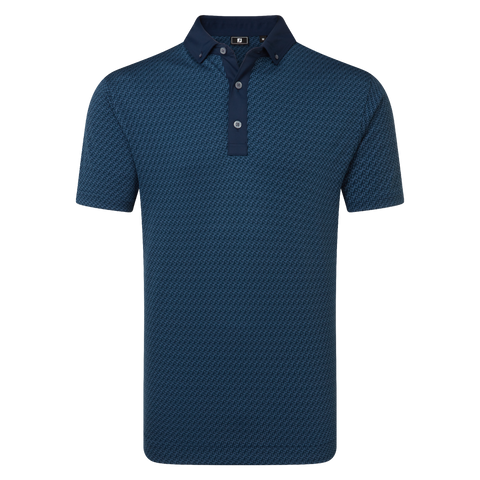 FootJoy Star Geo Pique Men's Polo Navy – front view