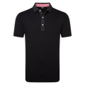 FootJoy Star Geo Trim Men's Polo Black – front view