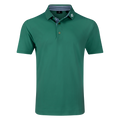 FootJoy Stretch Pique Trim Men's Polo Field Green – front view