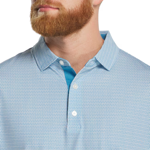 FootJoy Tee Geo Print Lisle Men's Polo | High Tide