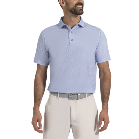 FootJoy Tee Time Lisle Men's Polo | Periwinkle/Ice Water