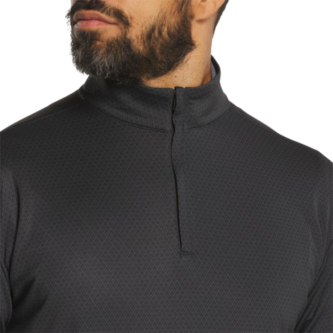 FootJoy Tonal Deco Diamond Print Men's Midlayer Pullover | Black