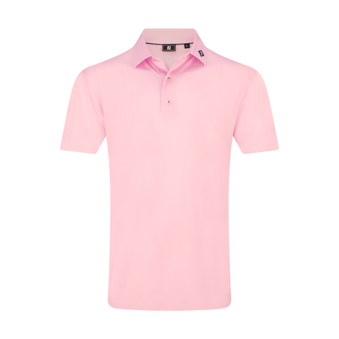 FootJoy Tonal Dot Lisle Men's Polo Light Pink – front view