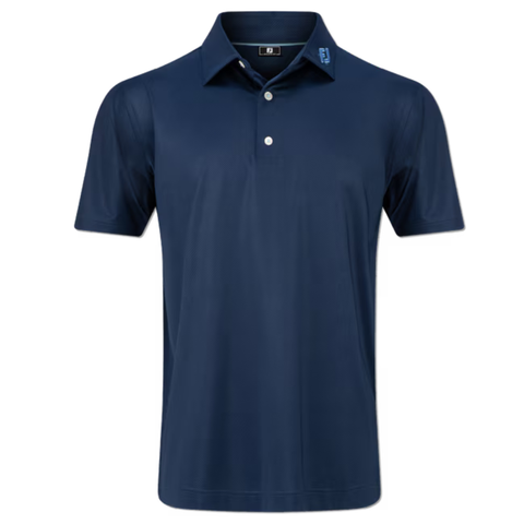 Foot Joy Tonal Dot Print Lisle Men's Polo Navy M, view 4