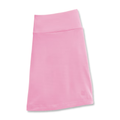 The FootJoy Women’s Aerial Performance Knit Skort in Pink Lemonade is a high-waisted, lightweight athletic skirt with a smooth design and small logo near the hem—perfect as women’s golf apparel.