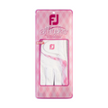 The FootJoy Women’s Attitudes Glove features pink accents and comes in plaid pink packaging labeled “Fashionable with Style, A Glove in Golf.” NEW! by FootJoy.
