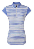 FootJoy Women's Cap Sleeve Colour Block Shirt Violet Watercolour