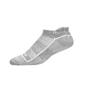 A pair of FootJoy Womens ProDry Roll Tab Socks in light gray with white accents, featuring moisture-wicking fabric, shown side by side on a plain white background.