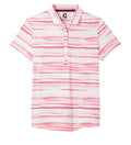 FootJoy Women's Watercolour Lisle ShirtBright Coral Watercolour