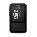 The Garmin Approach G20 Solar GPS by Garmin is a black handheld device with a screen showing preloaded golf courses, course distances, and hole layouts. The lower section displays a SOLAR label for solar-powered golf GPS features.