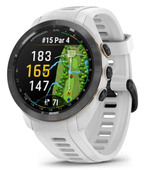 Garmin Approach S70 42mm GPS Golf Watch with White silicone band