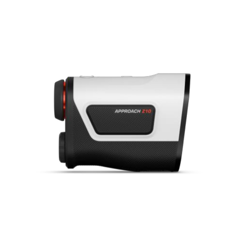 Garmin Approach Z10 golf laser rangefinder side view on white background