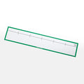 The GloPro Fire Fly Portable Stroke Reader by GloPro, a rectangular white dry-erase number line with a green border and black hash marks, is shown on a plain background—ideal for alignment or portable stroke reader practice.