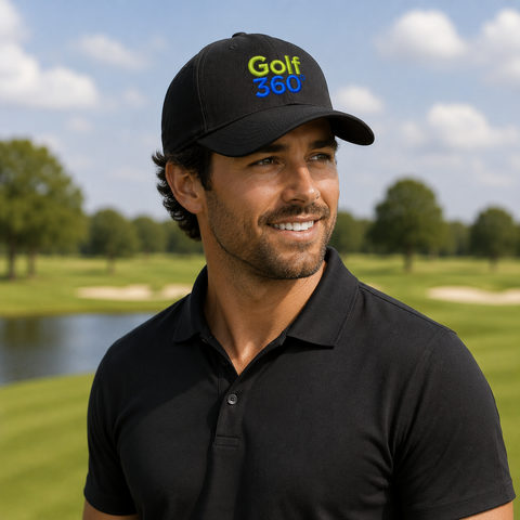 Golf 360 38° South Cotton Golf Cap | Black