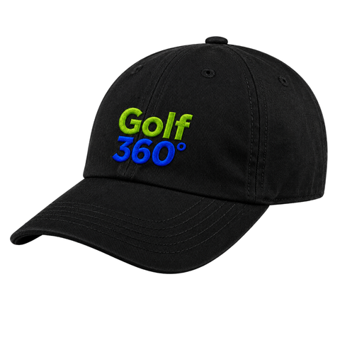 Golf 360 38° South Cotton Golf Cap | Black