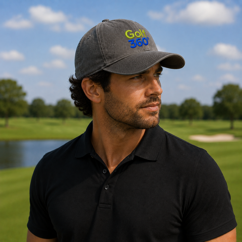 Golf 360 38° South Cotton Golf Cap | Charcoal